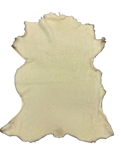White shearling lining leather