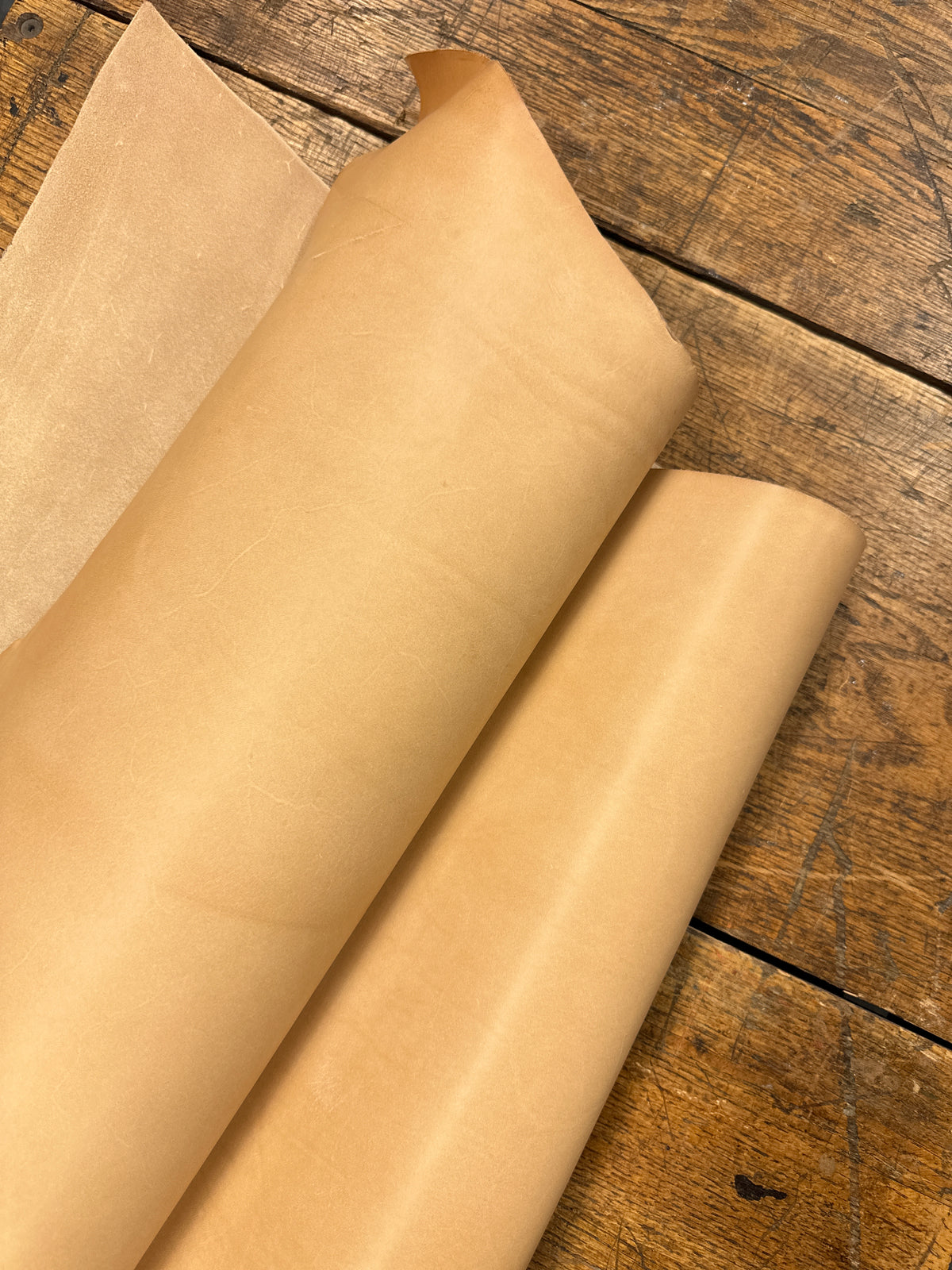 folded natural shoulders on wood background